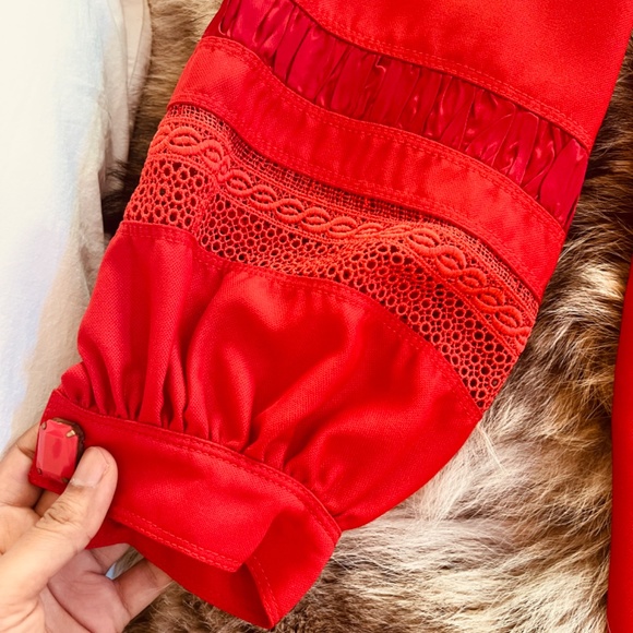 Stunning bright red occasion cocktail dress Size M Karta - Picture 3 of 6